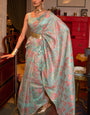 Propinquity Sky Pashmina saree With Denouement Blouse Piece