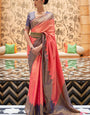 Refreshing Pink Kanjivaram Silk Saree With Sensational Blouse Piece