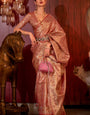 Sophisticated Maroon Soft Banarasi Silk Saree With Extraordinary Blouse Piece
