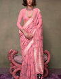 Sumptuous Pink Cotton Silk Saree With Nemesis Blouse Piece