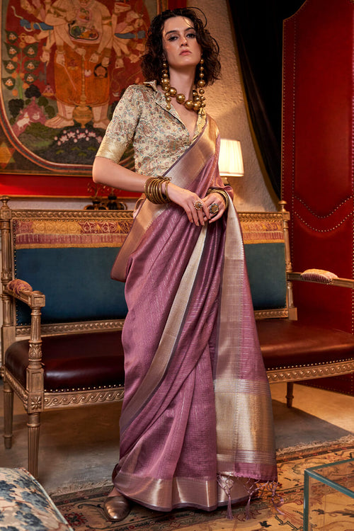 Load image into Gallery viewer, Breathtaking Pink Soft Banarasi Silk Saree With Entrancing Blouse Piece
