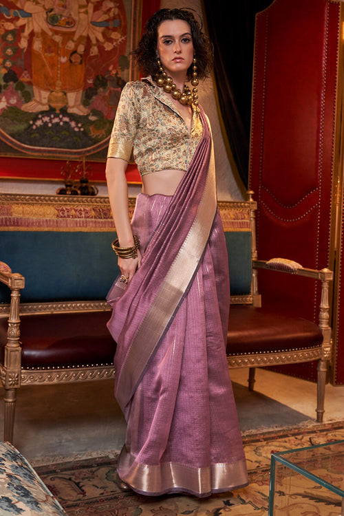 Load image into Gallery viewer, Breathtaking Pink Soft Banarasi Silk Saree With Entrancing Blouse Piece
