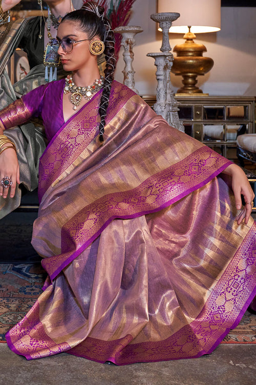 Load image into Gallery viewer, Skinny Pink Soft Banarasi Silk Saree With Capricious Blouse Piece
