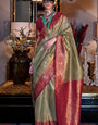 Dalliance Lavender  Soft Banarasi Silk Saree With Lissome Blouse Piece