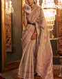 Energetic Beige Soft Banarasi Silk Saree With Mesmerising Blouse Piece