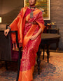 Seraglio Maroon Kanjivaram Silk Saree With Enchanting Blouse Piece