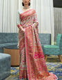 Adorable Beige Pashmina saree With Prettiest Blouse Piece