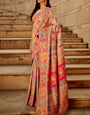 Traditional Dark Beige Pashmina Saree With Dalliance Blouse Piece