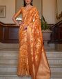 Dissemble Musterd Organza Silk Saree With Sempiternal Blouse Piece