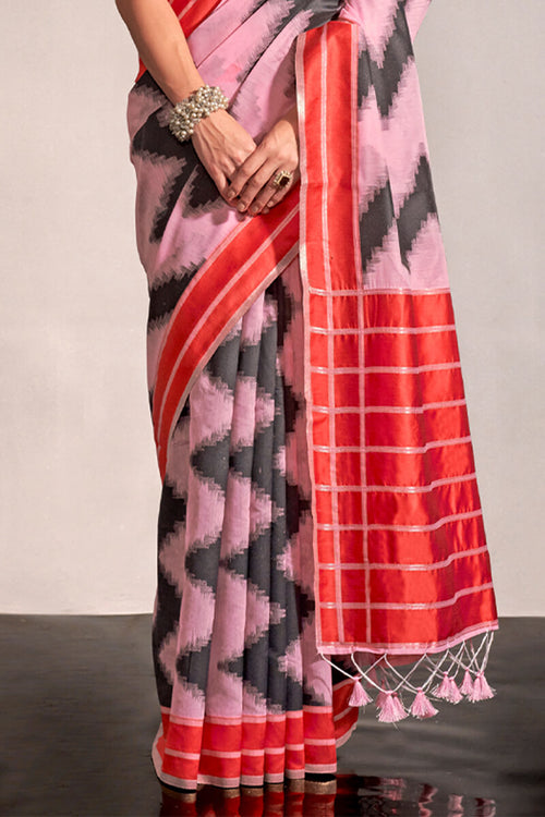 Load image into Gallery viewer, Pleasurable Baby Pink Digital Printed Soft Silk Saree With Magnificat Blouse Piece
