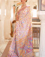 Lagniappe Beige Pashmina saree With Propinquity Blouse Piece