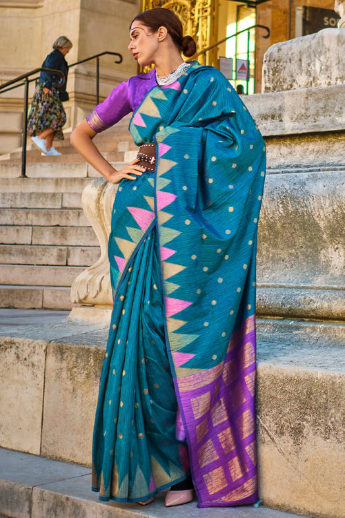 Load image into Gallery viewer, Ravishing Blue Soft Banarasi Silk Saree With Preferable Blouse Piece
