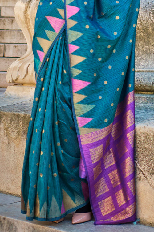 Load image into Gallery viewer, Ravishing Blue Soft Banarasi Silk Saree With Preferable Blouse Piece
