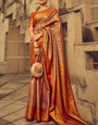 Extraordinary Red Soft Banarasi Silk Saree With Flaunt Blouse