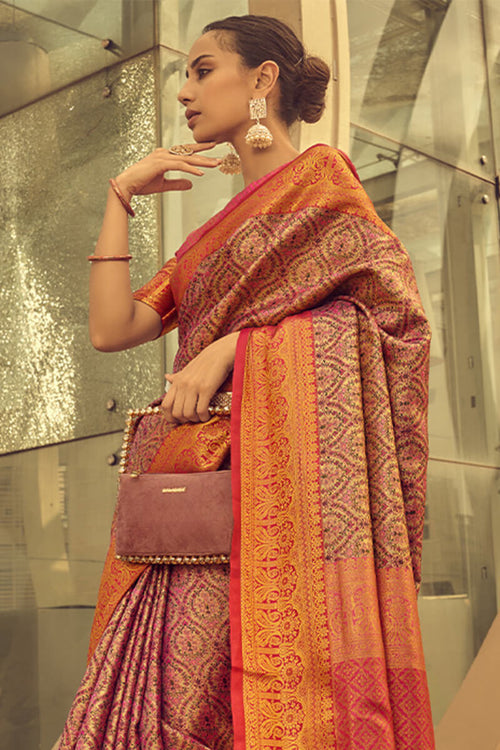 Load image into Gallery viewer, Desirable Pink Soft Banarasi Silk Saree With Inspiring Blouse
