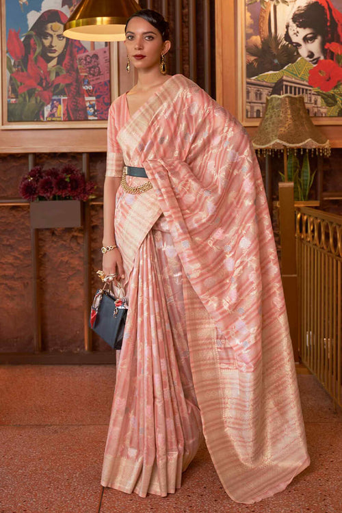 Load image into Gallery viewer, Designer Pink Cotton Silk Saree With Adorable Blouse Piece
