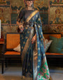 Wonderful Blue Soft Banarasi Silk Saree With Mesmerising Blouse Piece