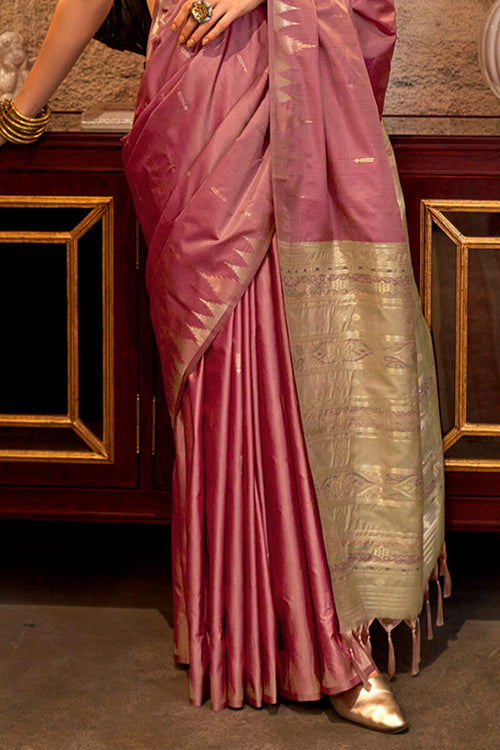 Load image into Gallery viewer, Divine Pink Soft Banarasi Silk Saree With Effervescent Blouse Piece
