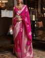 Ratatouille Magenta Soft Banarasi Silk Saree With Energetic Blouse Piece