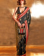 Gorgeous Black Soft Banarasi Silk Saree With Stylish Blouse