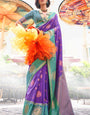 Phenomenal Purple Soft Banarasi Silk Saree With Pretty Blouse Piece