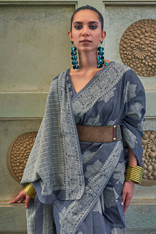 Load image into Gallery viewer, Glorious Blue Lucknowi Silk Saree With Stunner Blouse Piece
