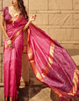 Imaginative Pink Patola Silk Saree with Imaginative Blouse Piece