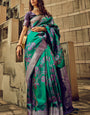 Piquant Green Soft Banarasi Silk Saree With Charismatic Blouse