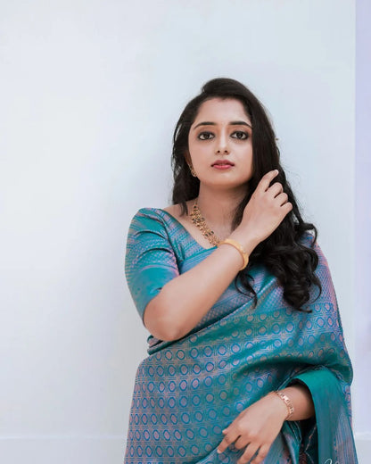 Wonderful Wine Soft Banarasi Silk Saree with Stylish Blouse Piece