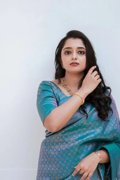 Wonderful Wine Soft Banarasi Silk Saree with Stylish Blouse Piece