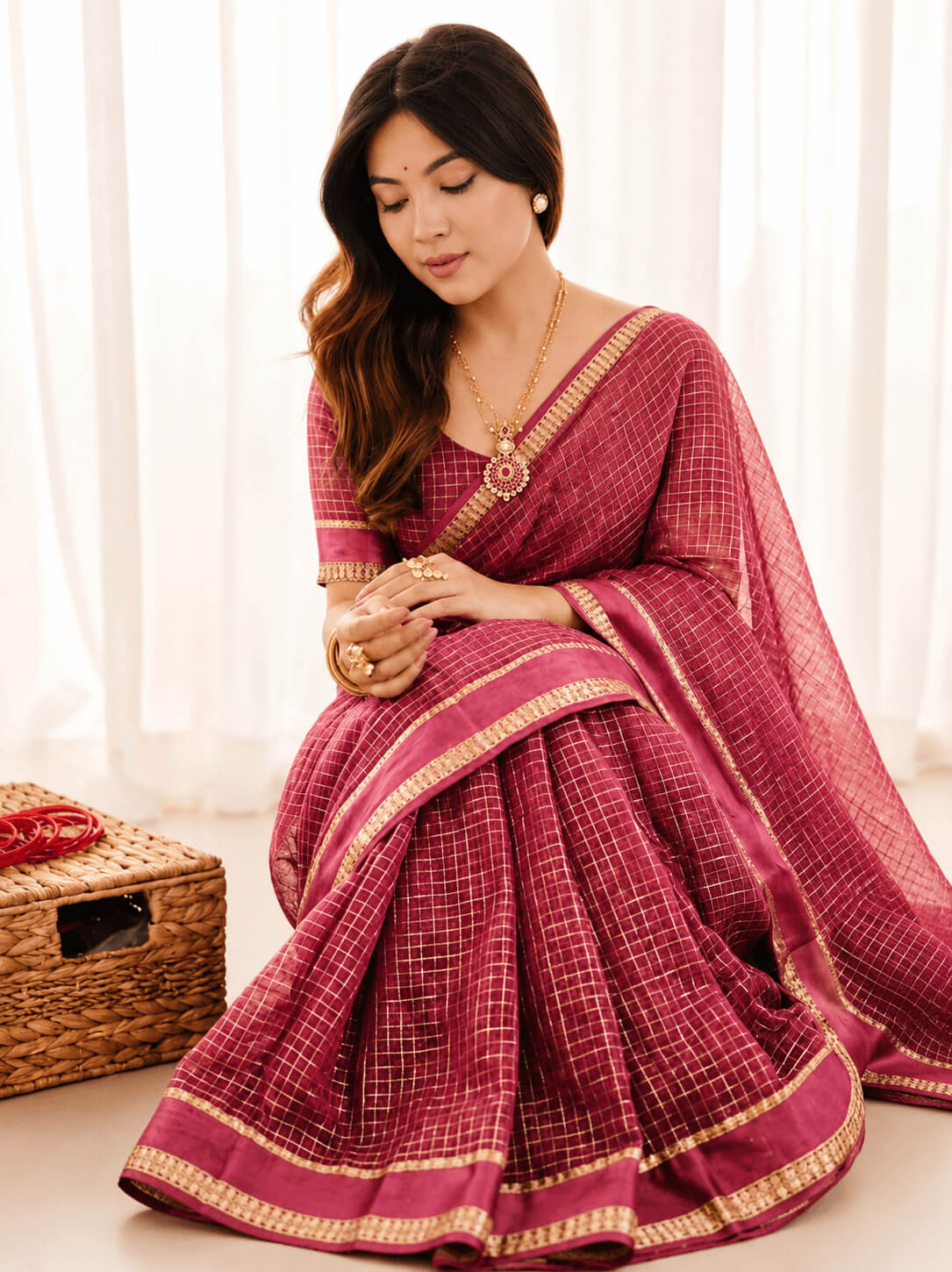 Grandiose Pink Banarasi Viscose Silk Saree With Winsome Blouse Piece