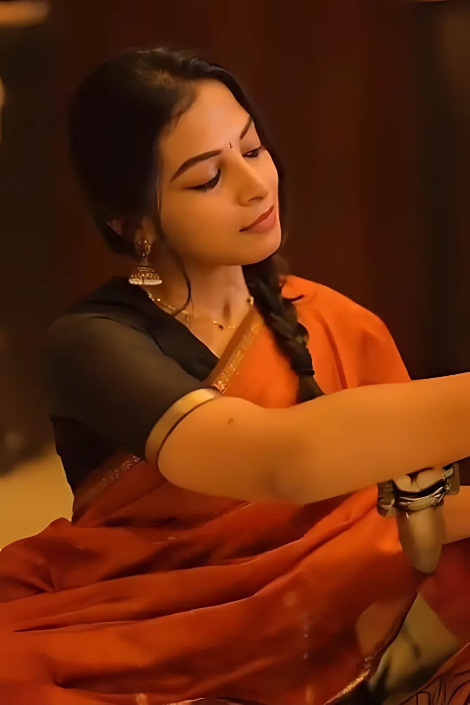 Luxuriant Orange Cotton Silk Saree With Sonorous Blouse Piece