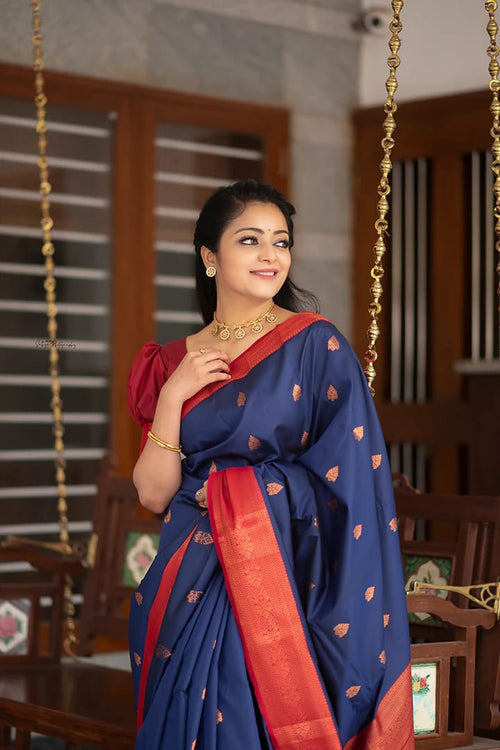 Load image into Gallery viewer, Desirable Blue Soft Silk Saree With Most Stunning Blouse Piece
