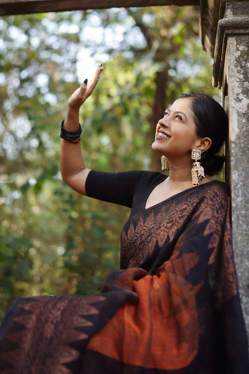 Load image into Gallery viewer, Outstanding Orange Soft Silk Saree With Dalliance Blouse Piece
