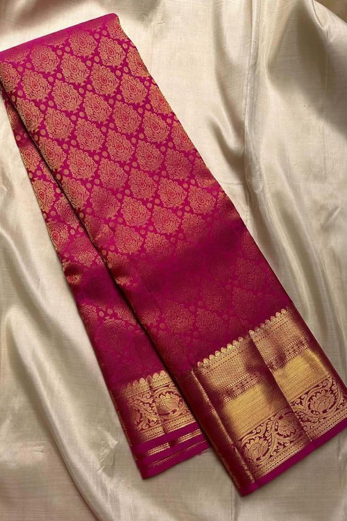 Load image into Gallery viewer, Deserving Dark Pink Soft Silk Saree With Sophisticated Blouse Piece
