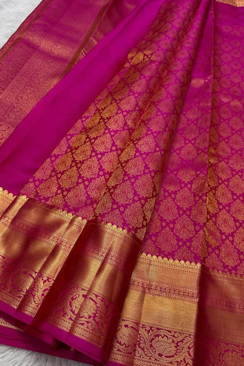 Load image into Gallery viewer, Deserving Dark Pink Soft Silk Saree With Sophisticated Blouse Piece
