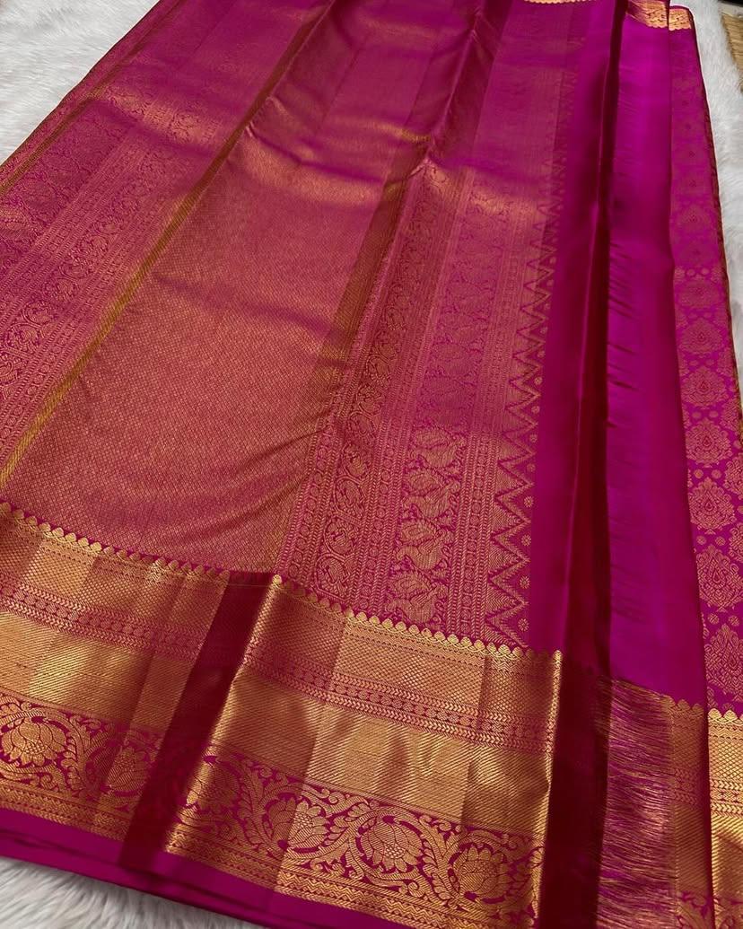 Deserving Dark Pink Soft Silk Saree With Sophisticated Blouse Piece