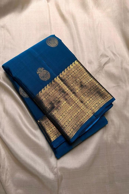 Load image into Gallery viewer, Precious Blue Soft Silk Saree With Phenomenal Blouse Piece
