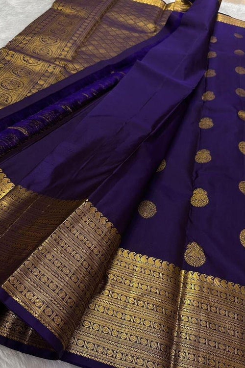 Load image into Gallery viewer, Invaluable Navy Blue Soft Silk Saree With Engrossing Blouse Piece
