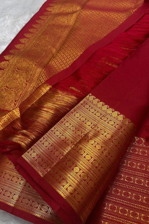 Load image into Gallery viewer, Ideal Red Soft Silk Saree With Comely Blouse Piece
