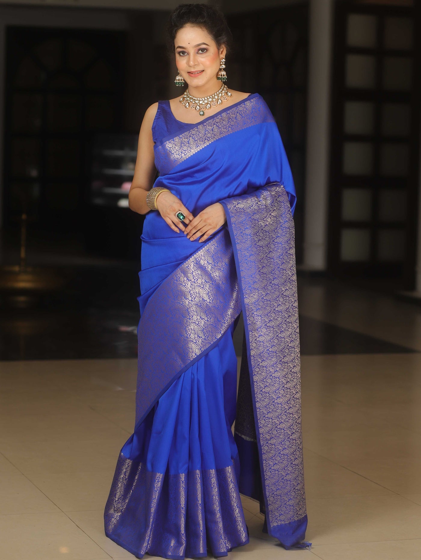 Extraordinary Royal Blue Soft Silk Saree With Amazing Blouse Piece