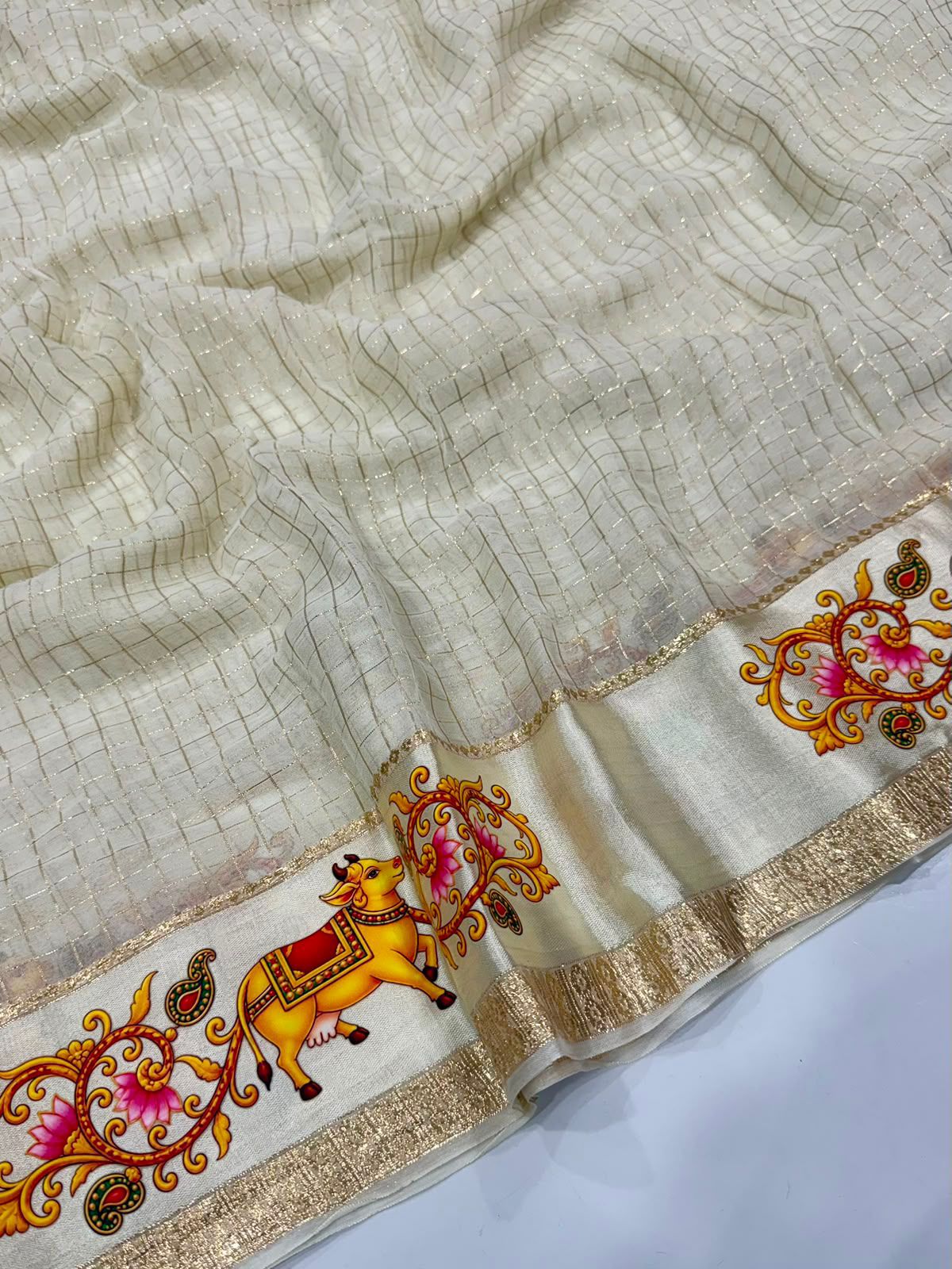 Extraordinary Beige Banarasi Viscose Silk Saree With Supernal Blouse Piece