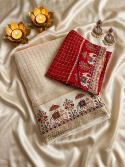 Ineffable Beige Banarasi Viscose Silk Saree With Zephyr Blouse Piece