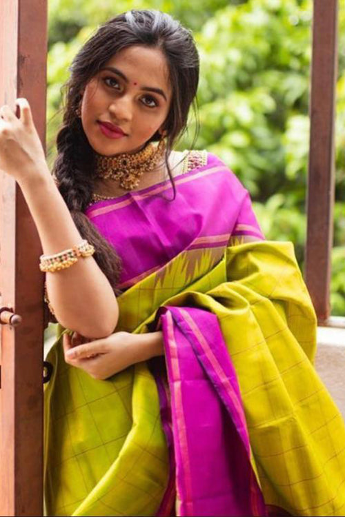 Load image into Gallery viewer, Pretty Mehandi Soft Silk Saree With Wonderful Blouse Piece
