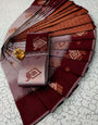 Inspiring Lavender Soft Banarasi Silk Saree With Stunner Blouse Piece