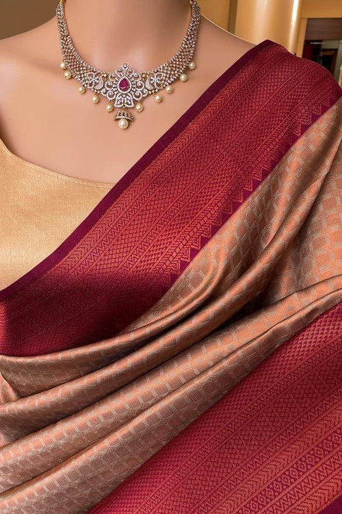 Load image into Gallery viewer, Vivacious Beige Soft Silk Saree With Piquant Blouse Piece
