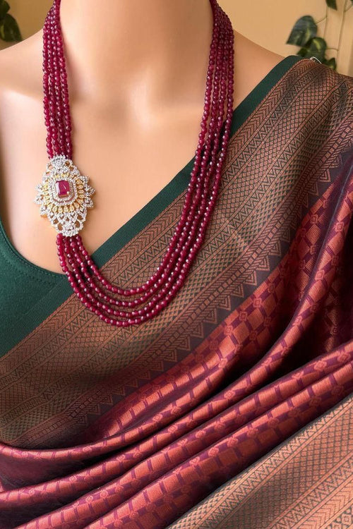 Load image into Gallery viewer, Embellished Maroon Soft Silk Saree With Mellifluous Blouse Piece
