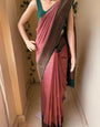 Eclat Pink Soft Silk Saree With Scrupulous Blouse Piece