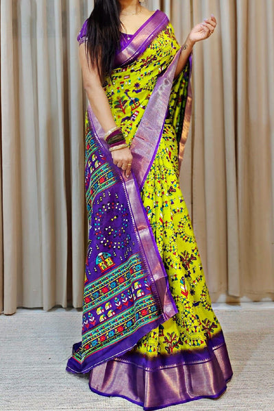 Engrossing Perrot Digital Printed Soft Silk Saree With Hypnotic Blouse Piece