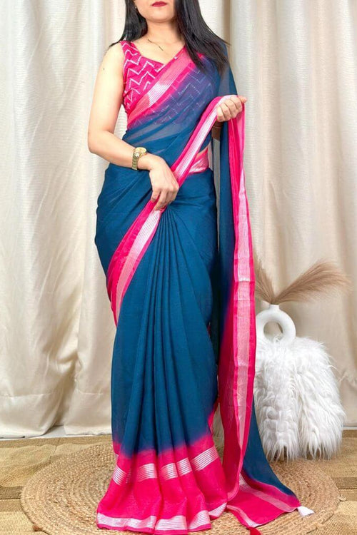 Load image into Gallery viewer, Ineffable Rama Digital Printed Chiffon Saree With Rhapsody Blouse Piece
